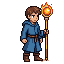 Hero wearing Sunfire Staff
