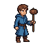 Hero wearing Wooden Mallet