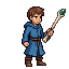 Hero wearing Bone Wand